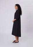 Dress | Cascade Shirt Dress (Black)