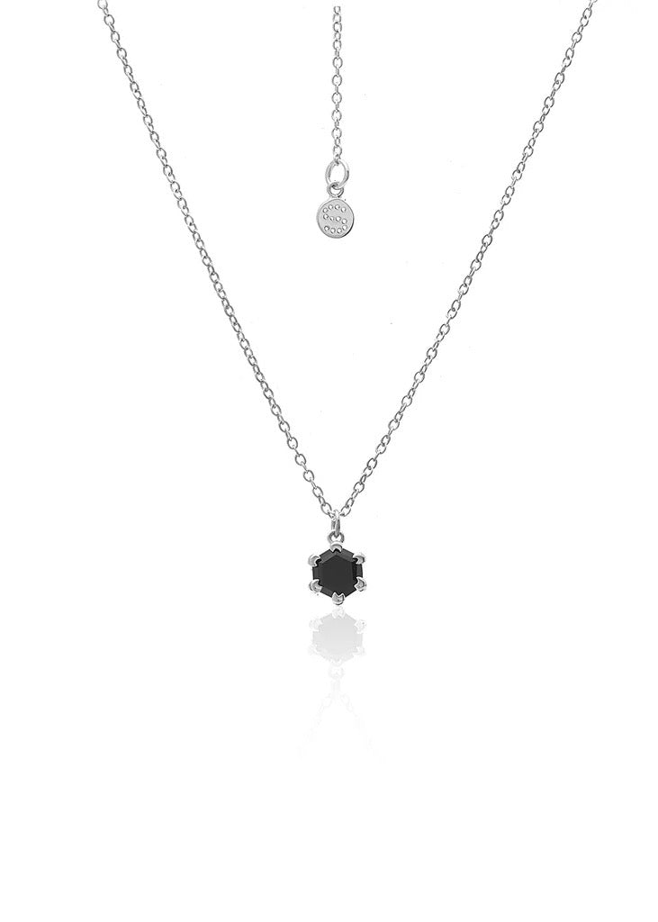 Necklace | Harmony (Black Spinel/Silver)