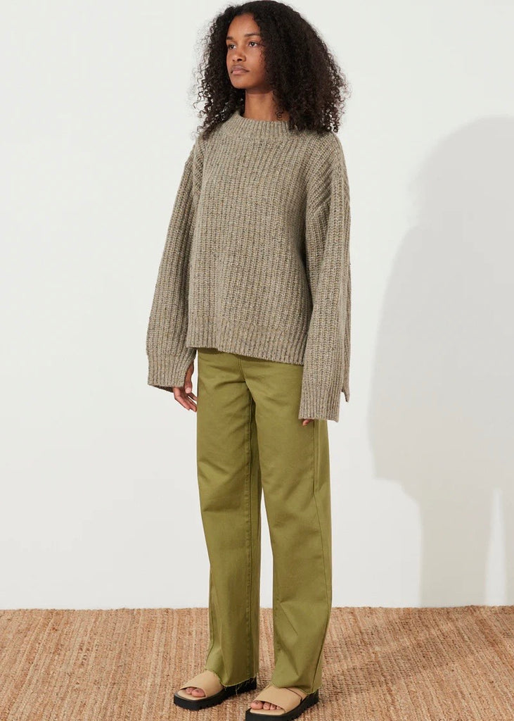 Jumper | Merino Wool Blend Knit (Olive)