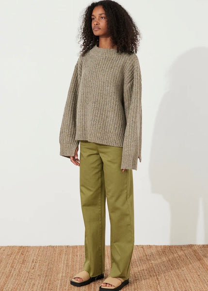 Jumper | Merino Wool Blend Knit (Olive)