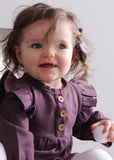 Romper | Hazel (Herringbone Plum)