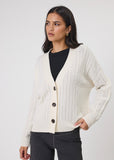 Cardigan | Copenhagen Cable Knit (Ecru)