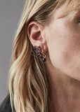 Earring | Halo Cluster (Gold/Amethyst)
