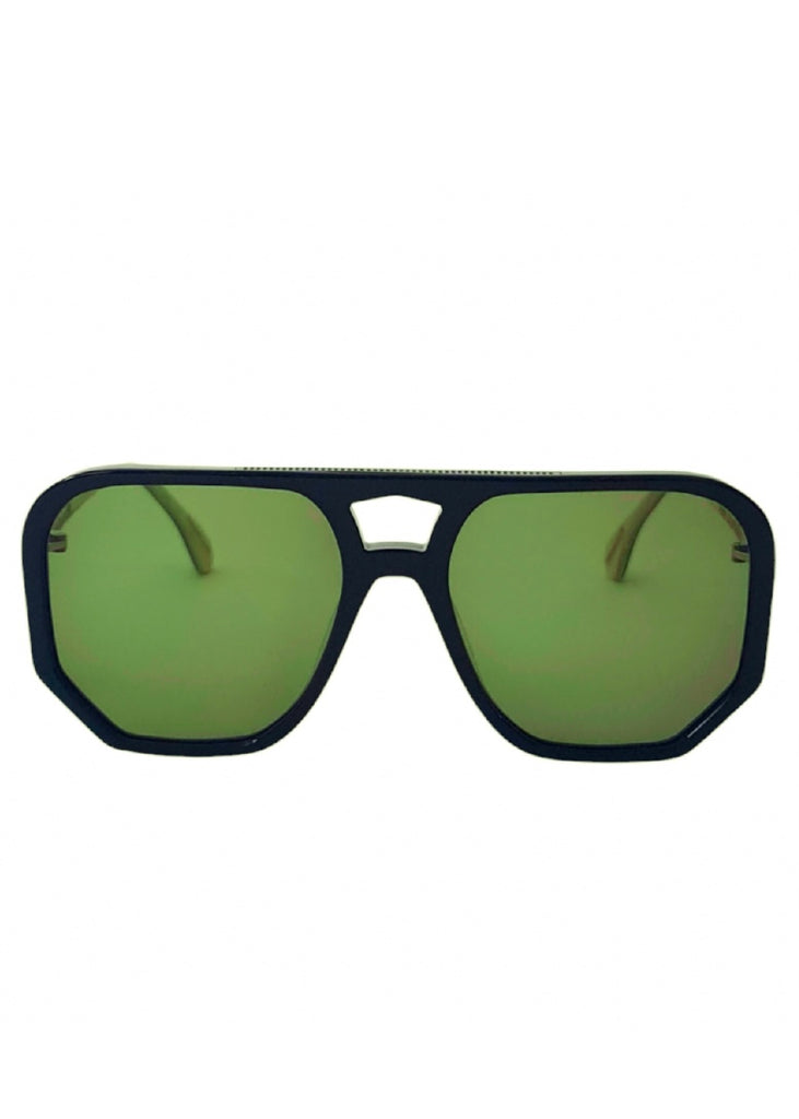 Sunglasses | Wager (Black/Green)
