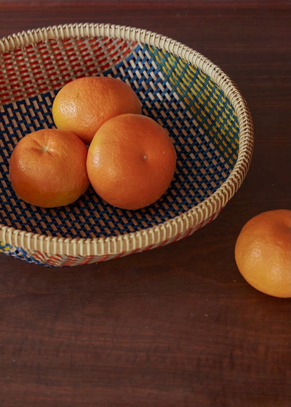 Basket | Thao Woven (Blue/Multi)