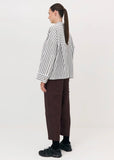 Shirt | Cropped Viv (Black/White Stripe)
