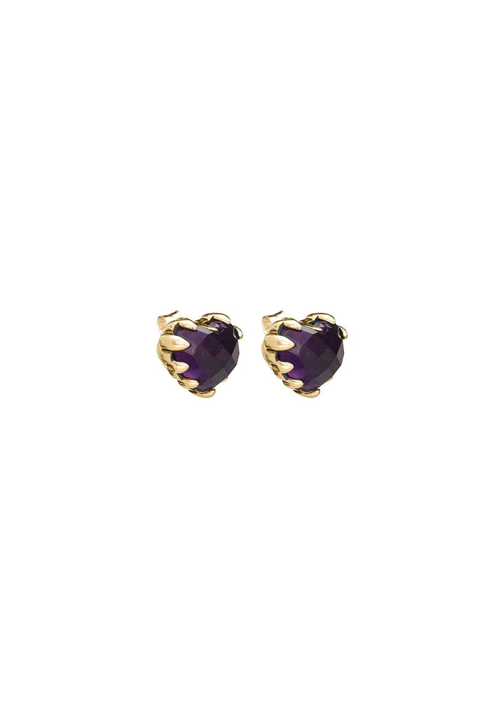 Earring | Love Claw (Gold/Amethyst)