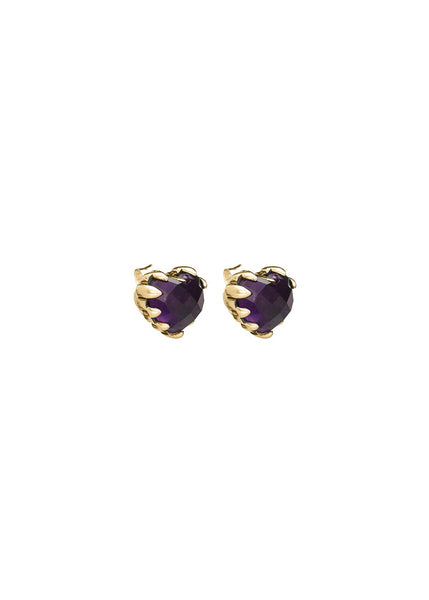 Earring | Love Claw (Gold/Amethyst)