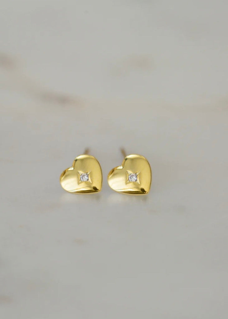 Earrings | Sweetheart Studs (Gold)