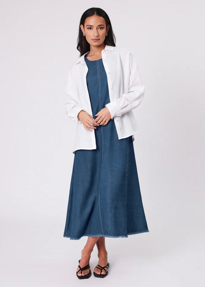 Dress | Florence Linen (Dark Denim)