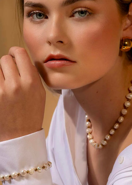Necklace | Lumina (Pearl/Gold)