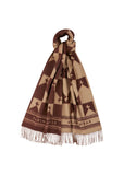 Scarf | Monogram Jacquard (Mahogany/Tan)