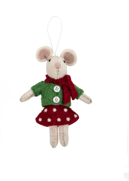 Decoration | Red Christmas Mouse (Girl)