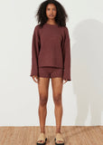 Shorts | Boucle Knit (Plum)