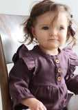 Romper | Hazel (Herringbone Plum)