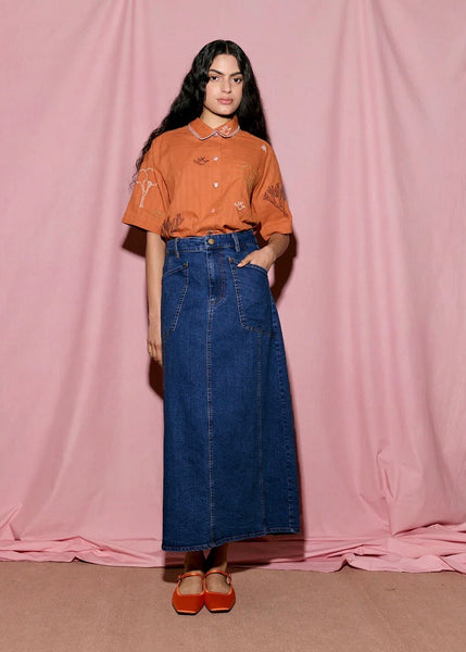 Skirt | Franny (Denim)