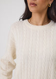 Knit | Copenhagen Cable Knit Crew (Ecru)