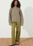 Jumper | Merino Wool Blend Knit (Olive)