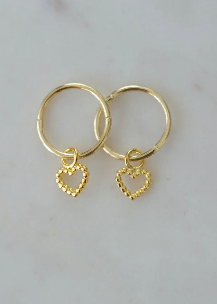 Earrings | Dotty Love Sleepers (Gold)