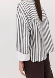 Shirt | Cropped Viv (Black/White Stripe)