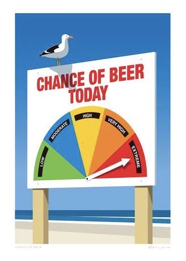Art Print | Chance of Beer (A4)
