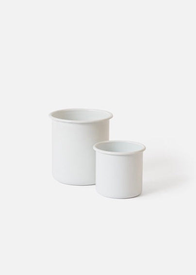 Utensil Holder | Enamel (White)