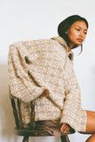 Knit | Chapman Monogram 1/4 Zip (Warm Sand/Cream)