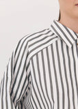Shirt | Cropped Viv (Black/White Stripe)