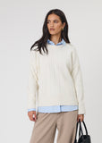 Knit | Copenhagen Cable Knit Crew (Ecru)