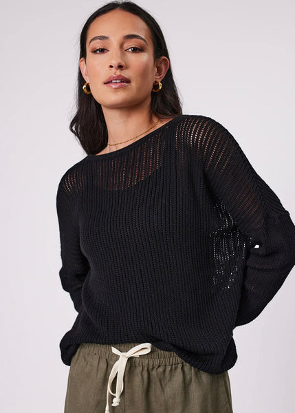 Jumper | Newport Boatneck Knit (Black)