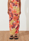 Skirt | Wildflowers Rouched Linen