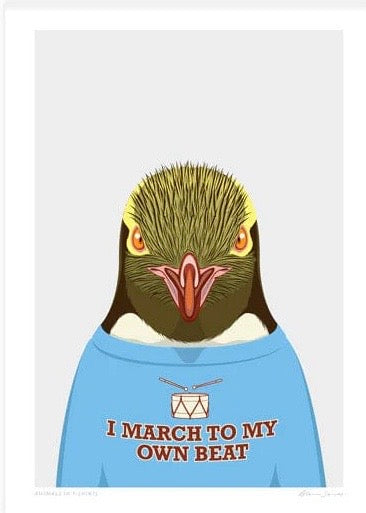Art Print | Animals in T-shirts - Penguin