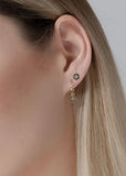 Earrings | Petite North Star Stud (Silver & Sapphire )