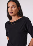 Tee | Boat Neck (Black)