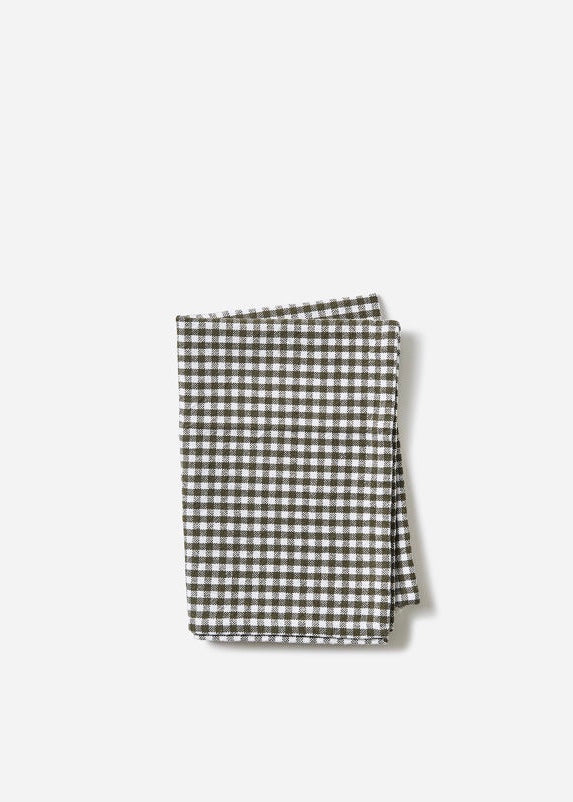 Tea Towel | Gingham Washed Cotton (Olive)