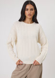 Knit | Copenhagen Cable Knit Crew (Ecru)