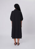 Dress | Cascade Shirt Dress (Black)