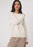 Knit | Copenhagen Cable Knit Crew (Ecru)