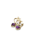 Earring | Love Anchor (Gold/Amethyst)
