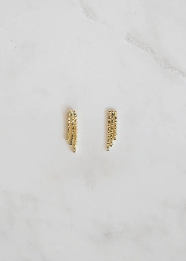 Earrings | Starry Night Chain Studs (Gold)