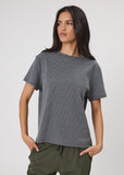 Tee | Uno Stripe (Charcoal Stripe)