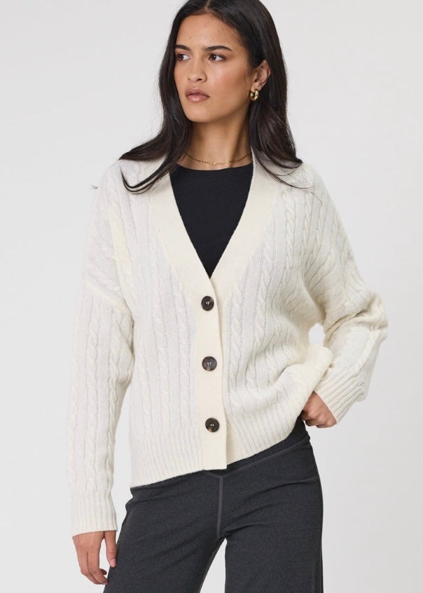 Cardigan | Copenhagen Cable Knit (Ecru)
