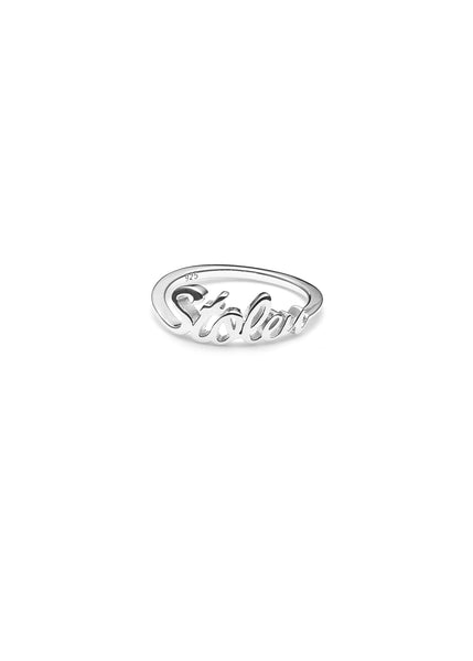Ring | Stolen Script (Sterling Silver)