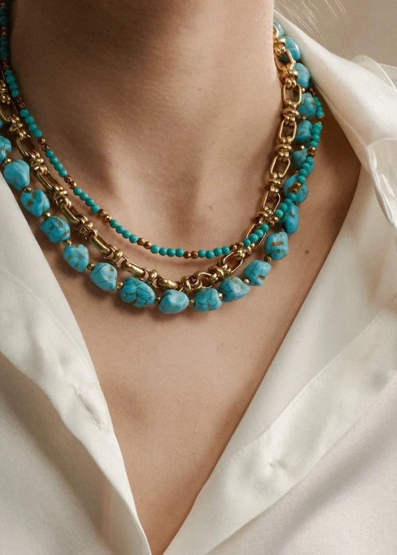 Necklace | Turquoise Sequence (Turquoise/Gold)