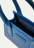 Bag | Paloma Mini Tote (Cobalt Wet Recycled Croc)