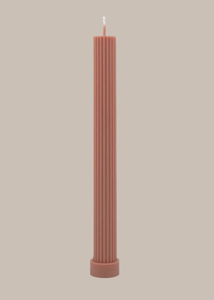 Candle | Thin Column Pillar (Twin Pack - Peach)