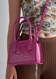 Bag | Paloma Mini Tote (Fuchsia Brushed Recycled Croc)