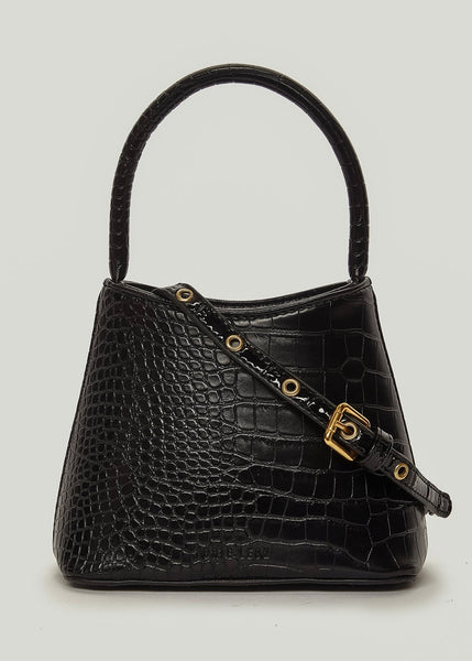 Bag | Mini Chloe (Black Brushed Recycled Croc)