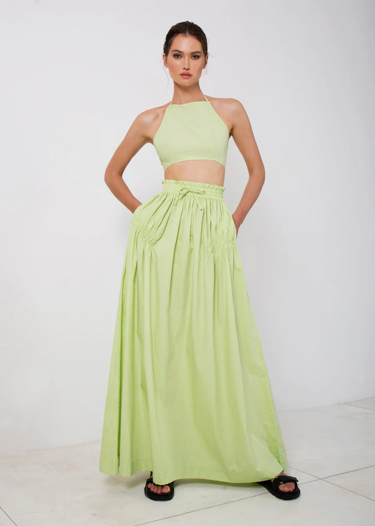 Skirt | Drawstring Maxi (Pistachio)