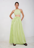 Skirt | Drawstring Maxi (Pistachio)